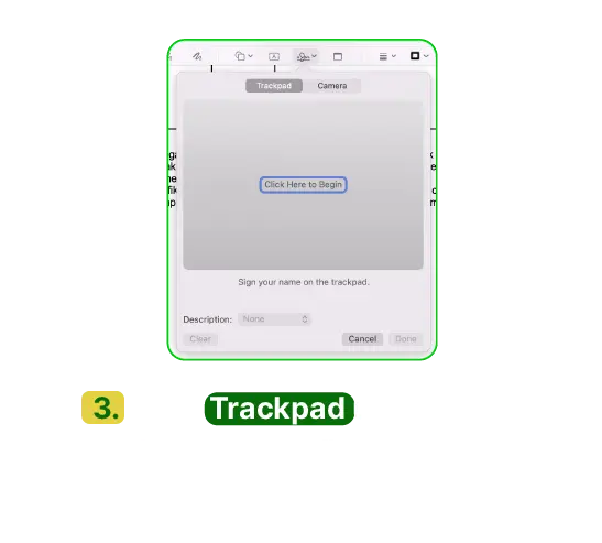 Langkah ketiga insert ttd di Mac