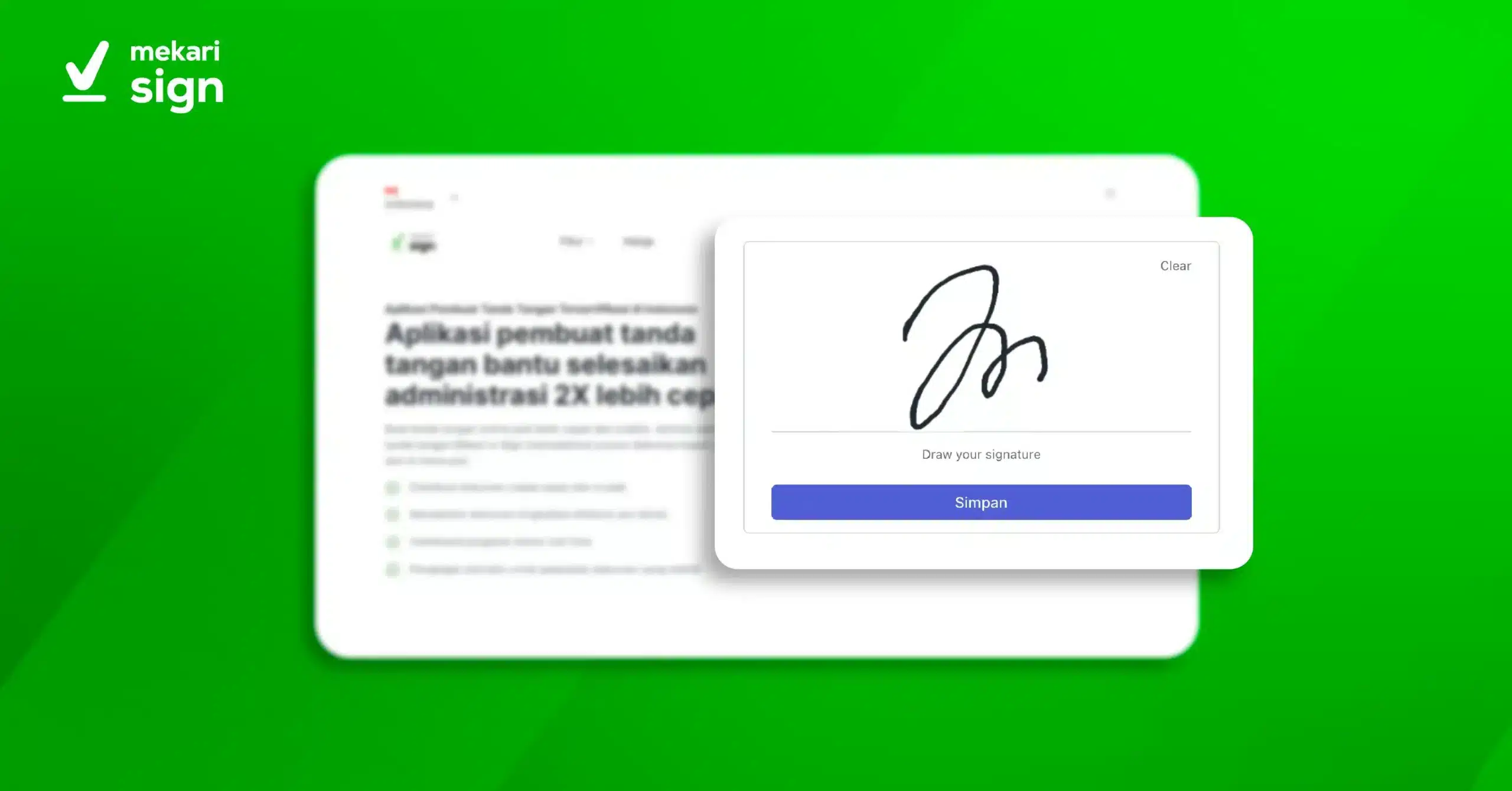 Langkah kedua adalah dengan membuat tanda tangan digital di kolom yang telah disediakan