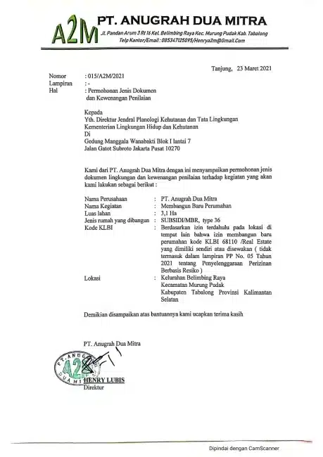 Contoh Surat Dinas Perusahaan