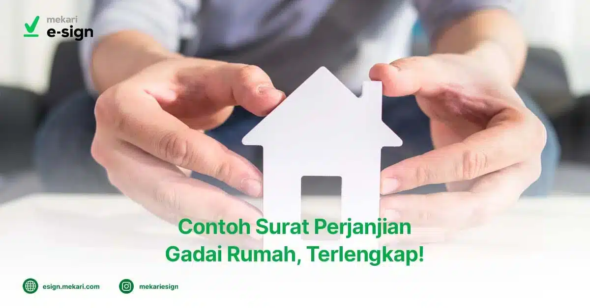 Contoh Surat Perjanjian Gadai Rumah