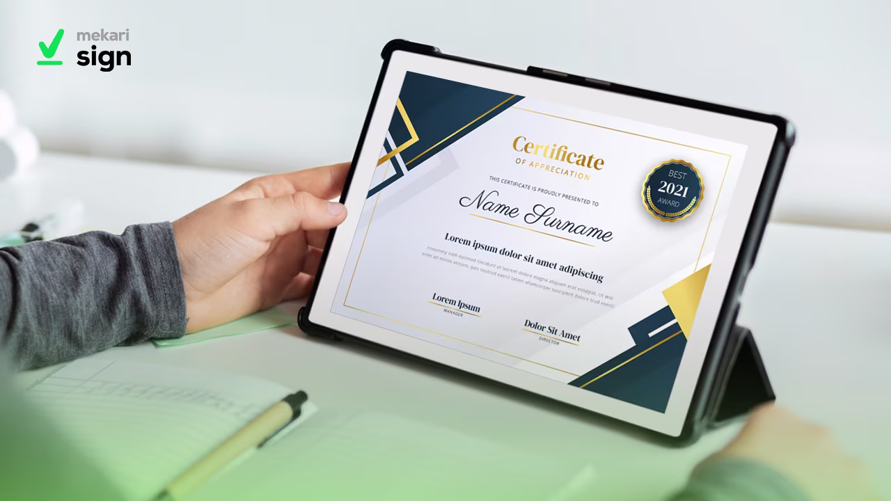 cara membuat sertifikat online dengan template profesional