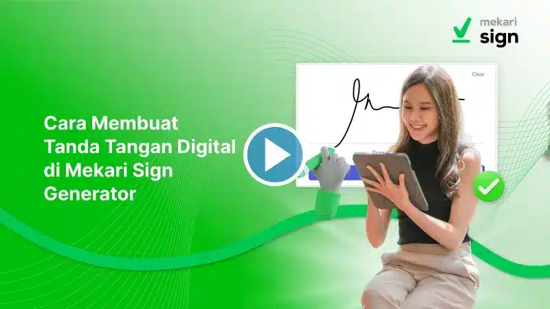 Thumbnail Youtube untuk video tutorial cara buat tanda tangan digital di Mekarisign