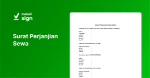 Surat Perjanjian Sewa