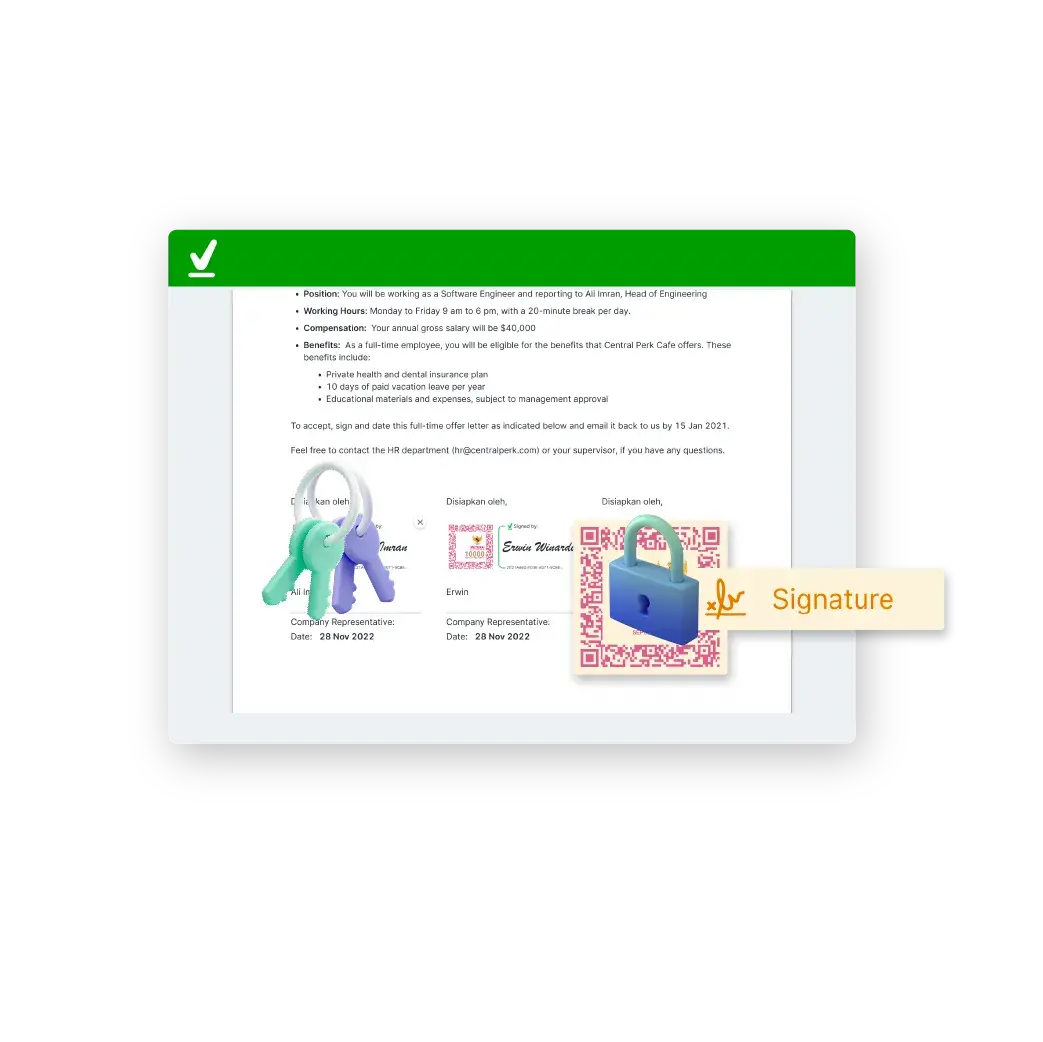 cara kerja digital signature