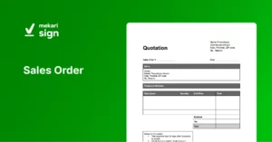 Sales Order