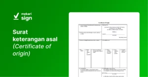 Surat Keterangan Asal (Certificate of Origin)