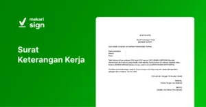 Surat Keterangan Kerja