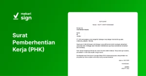 Surat Pemberhentian Kerja (PHK)
