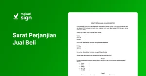Surat Perjanjian Jual Beli