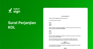 Surat Perjanjian KOL