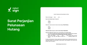 Surat Perjanjian Pelunasan Hutang