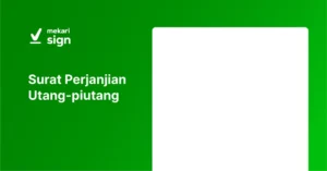 Surat Perjanjian Utang Piutang