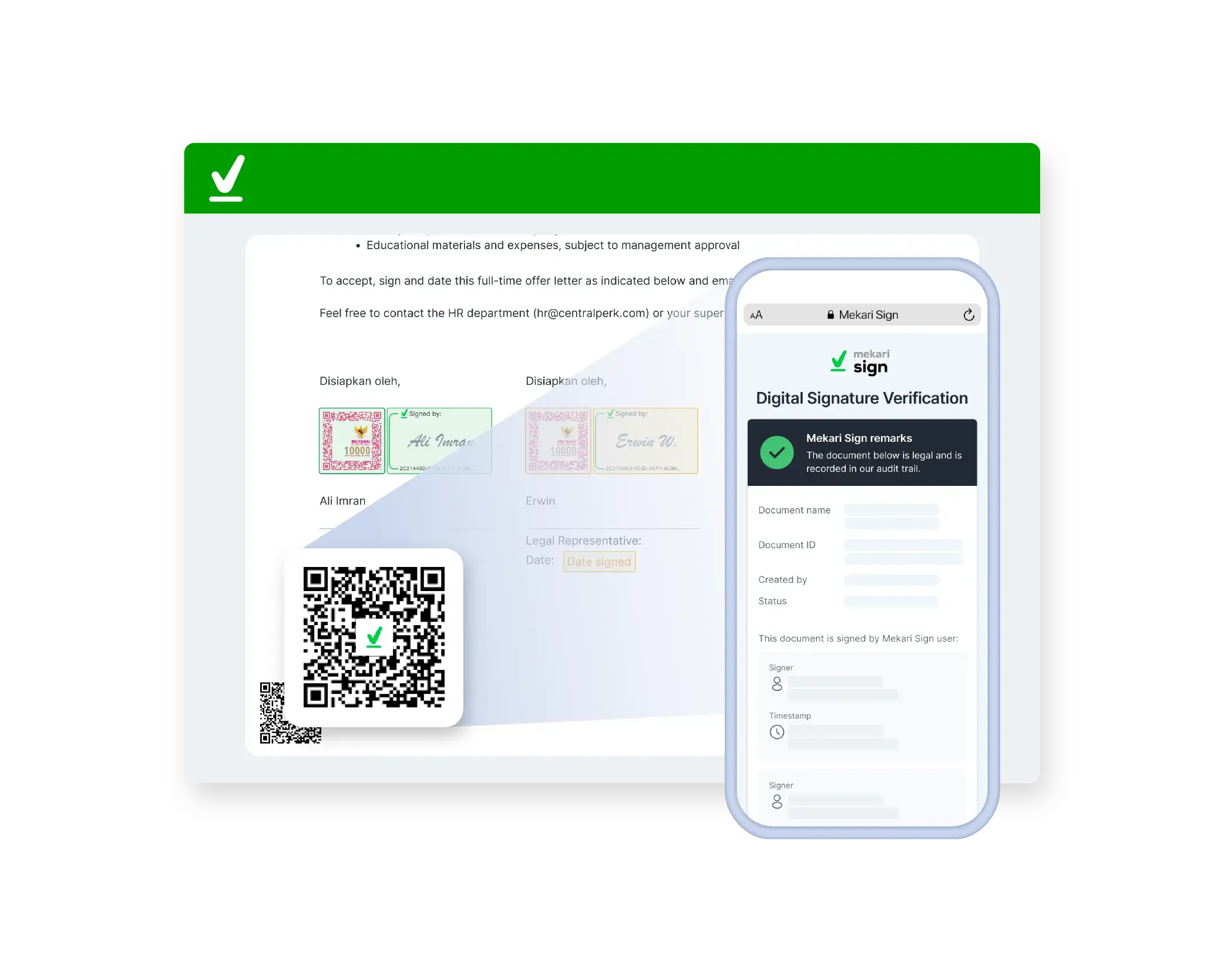 langkah 4 cara membuat tanda tangan barcode di Mekari Sign