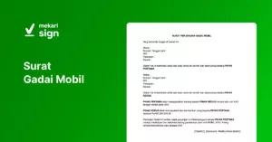 Surat Gadai Mobil