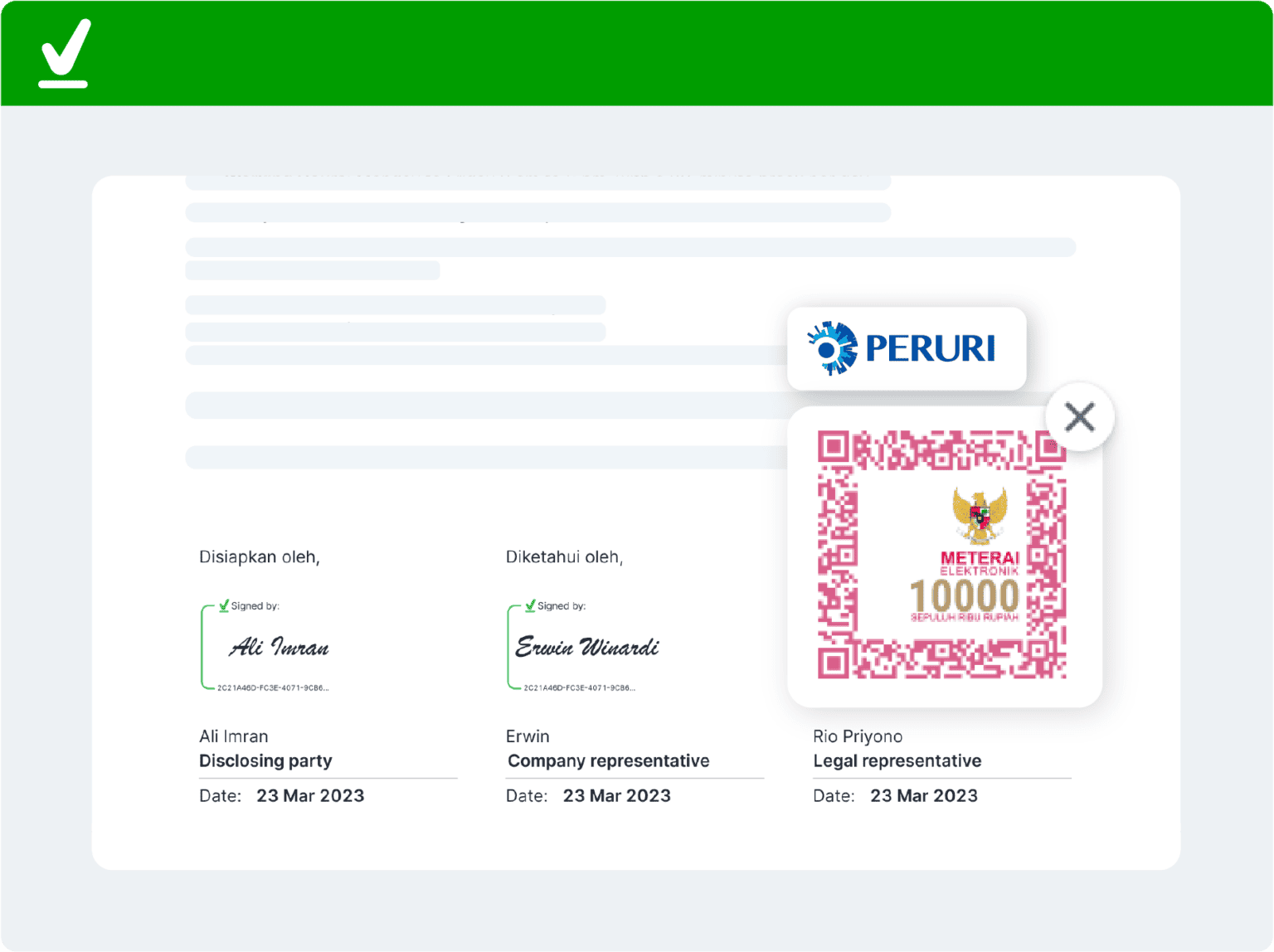 e-Meterai PERURI: Solusi Legal Dokumen Digital