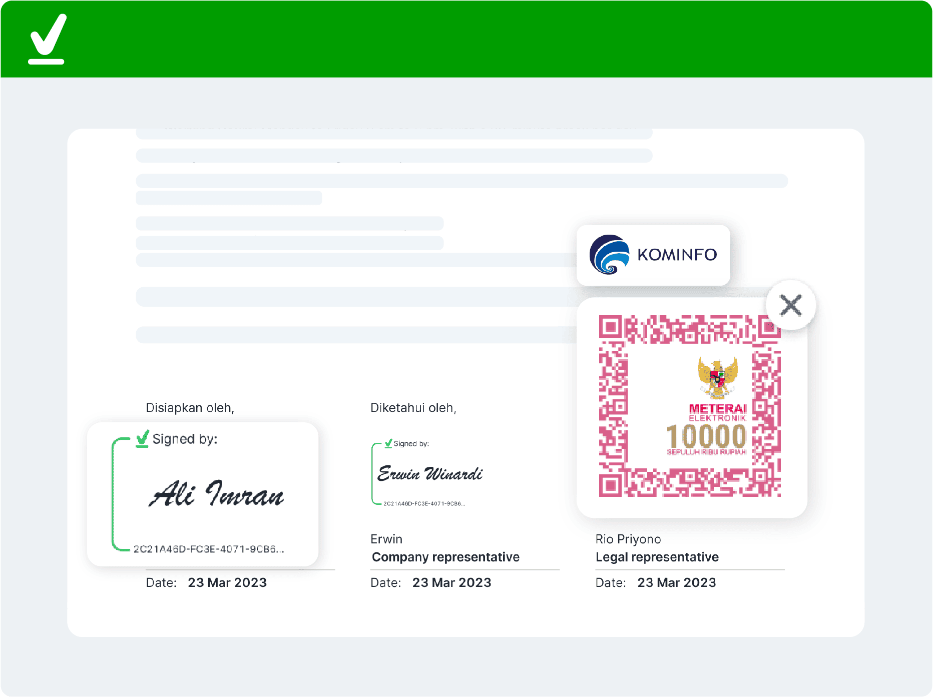 Buy Official eMeterai Online | Mekari Sign