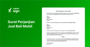 Surat Perjanjian Jual Beli Mobil