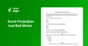 Surat Perjanjian Jual Beli Motor