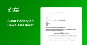Perjanjian Sewa Alat Berat