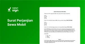 Surat Perjanjian Sewa Mobil