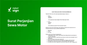 Surat Perjanjian Sewa Motor