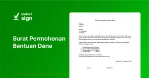 Surat Permohonan Bantuan Dana