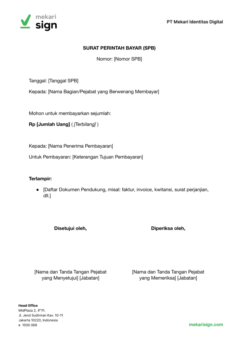 Apa itu Surat Perintah Membayar? Ini Format dan Contohnya
