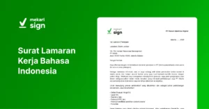 Surat Lamaran Kerja Bahasa Indonesia