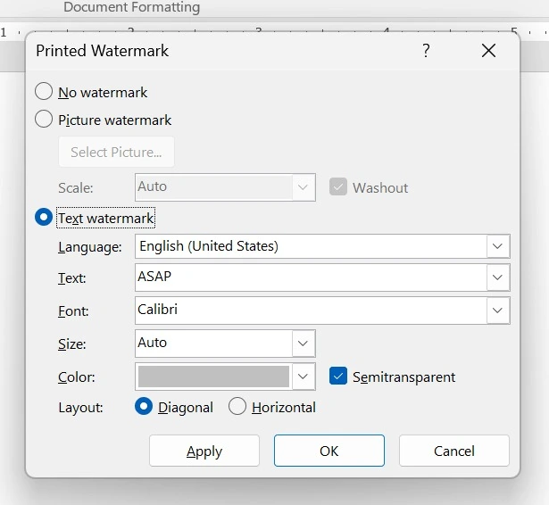 cara buat watermark di word di seluruh halaman