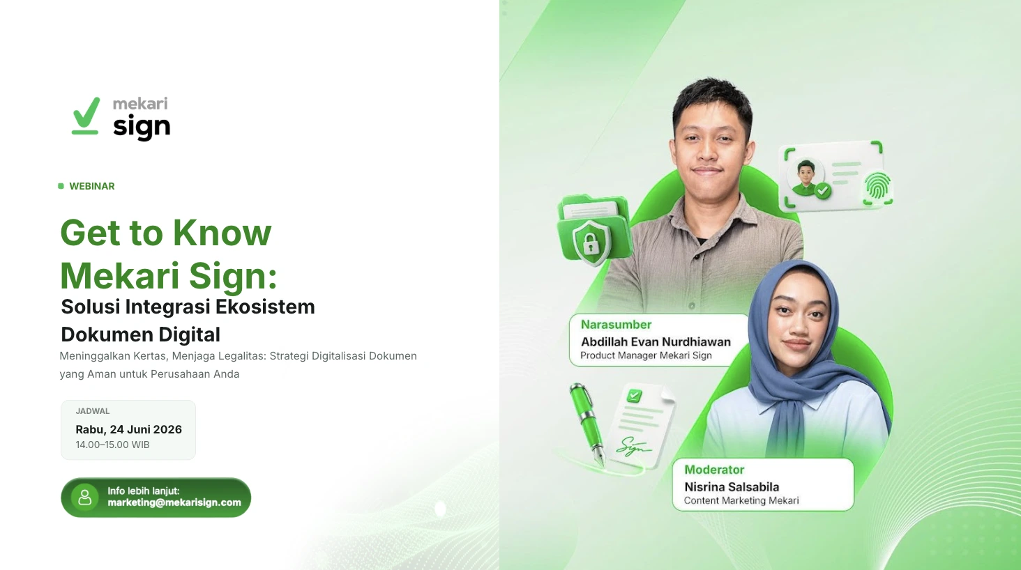 Gambar 1 Poster Webinar Get to Know Mekari Sign